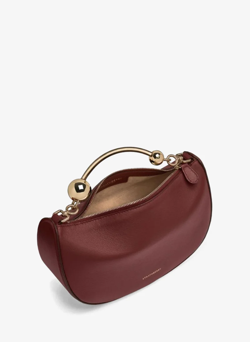 Strathberry  Leather Crescent Moon Top Handle Bag for Women | Best Price UAE
